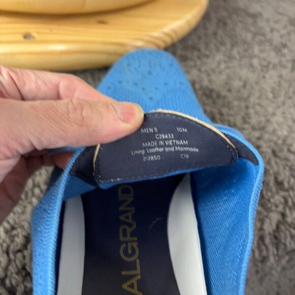 Cole Haan ØriginalGrand Stitchlite Wingtip Oxford Mens Size 10 Blue Knit Shoes - Picture 8 of 9